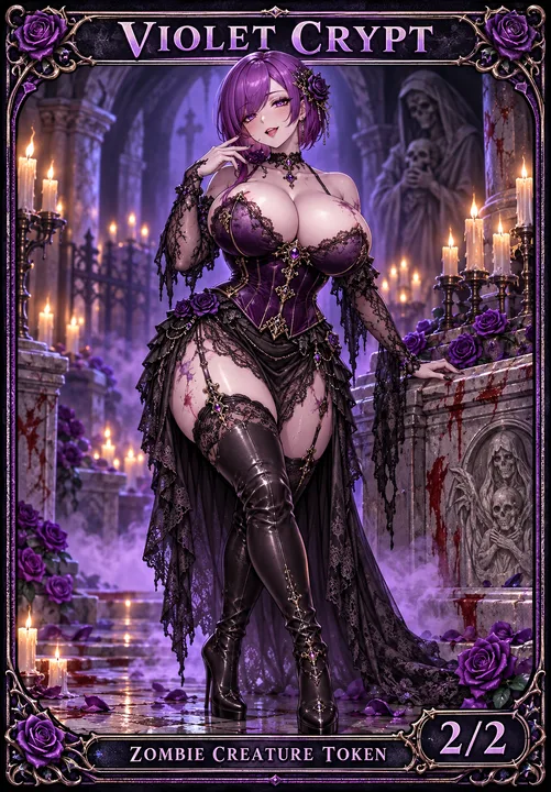 Violet Crypt Zombie token from Londors Den