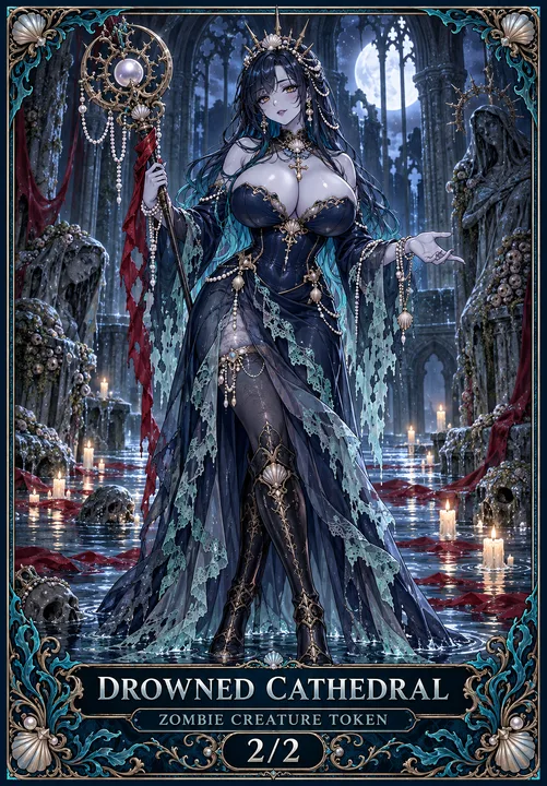 Drowned Cathedral Zombie token from Londors Den