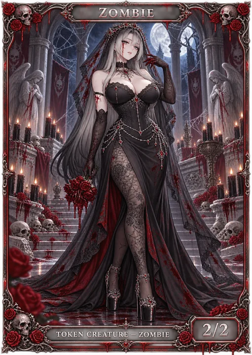 Silver Widow Empress Zombie token from Londors Den